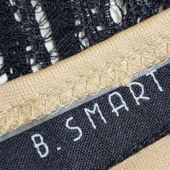 Black Lace Nude Lined Mini Dress - Picture 3 of 3